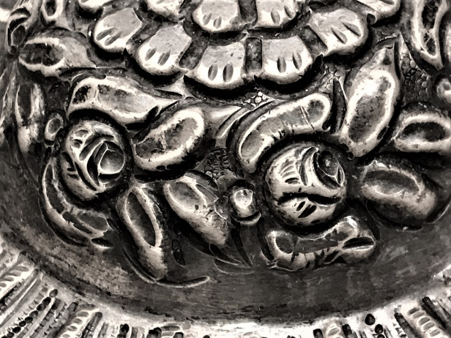 GÜMÜŞ DAMGALI ERMENİ USTA İŞİ TAMAMI EL İŞCİLİKLİ HAMAM TASI