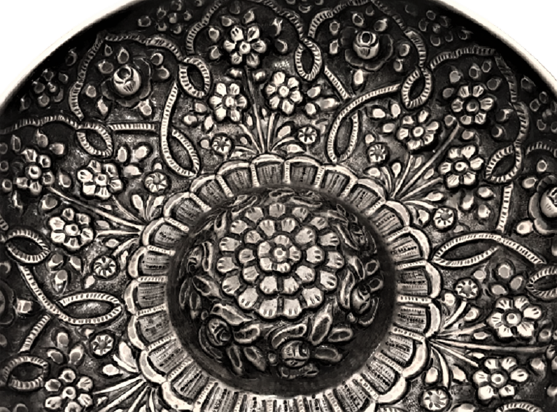 GÜMÜŞ DAMGALI ERMENİ USTA İŞİ TAMAMI EL İŞCİLİKLİ HAMAM TASI