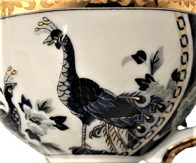 KOMPLE EL BOYAMA  KENARLAR VE MOTİFLE ALTIN EL CEKME  KAHVE FİCANI 2 ADET