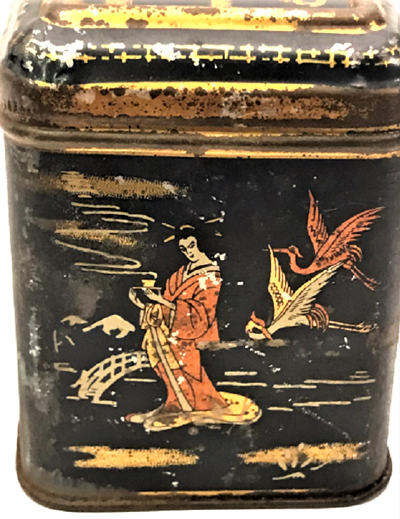 OSMANLI MUSTAFA NEZİH ALBAYRAK TENEKE KAPAKLI CAY KUTUSU