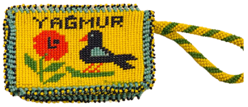 HAPİSHANE İŞİ BONCUK TAMAMI EL İŞİ OLAN BAYAN PARA CUZDAN I YAGMUR KESKİN HATIRASINA TAŞIMA KULPLU 