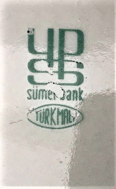 KOYU KOBALT RENK ÜZERİ CİCEKLİ EL YAPIM SÜMERBANK DAMGALI KAPAKLI PORSELEN SAHAN İKRAMLİK LOKUMLUK 