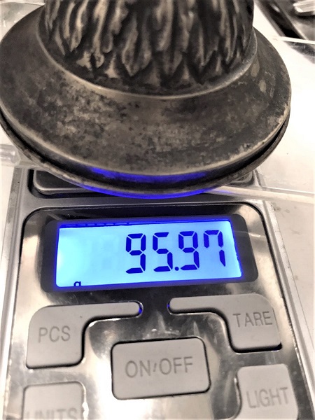 OSMANLI ERMENİ USTA TAMAMI EL İŞCİLİKLİ ÜZÜM SALKIM ASMA YAPRAK  DESENLİ GÜMÜŞ ISTAVROZLU KAPAKLI BUHURDAN