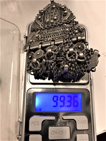 OSMANLI GÜMÜŞ SAAT KOSTEK  TAMAMEN EL İŞCİLİKLİ ÜZERİ İŞLEMELİ