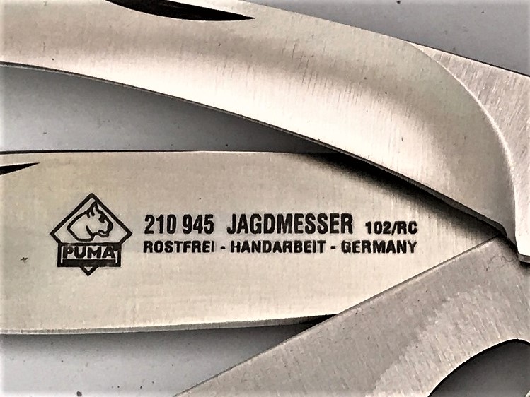  PUMA 210945 JAGDMESSER 102 RC ROSTFREI HANDARBEIT GERMANY ORJİNAL KILIFINDA AVCI BICAGI