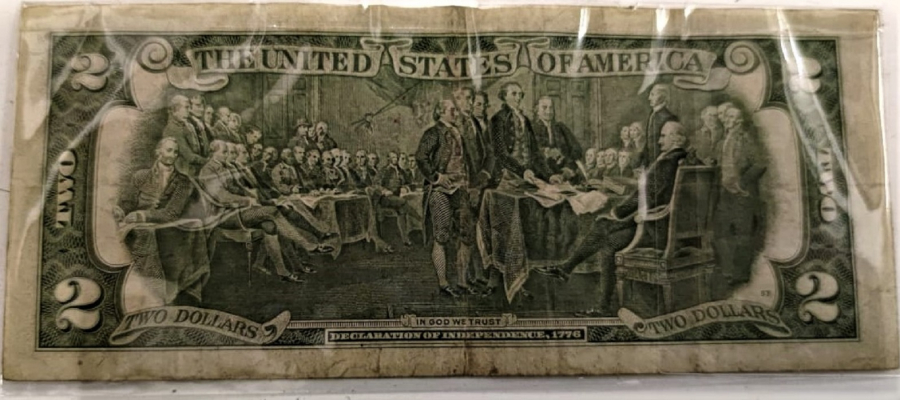 AMERİKA USA 1976 YIL BASIMI 2 DOLLAR ÇOK TEMİZ KAĞIT PARA SERİ NO B 56143020 A