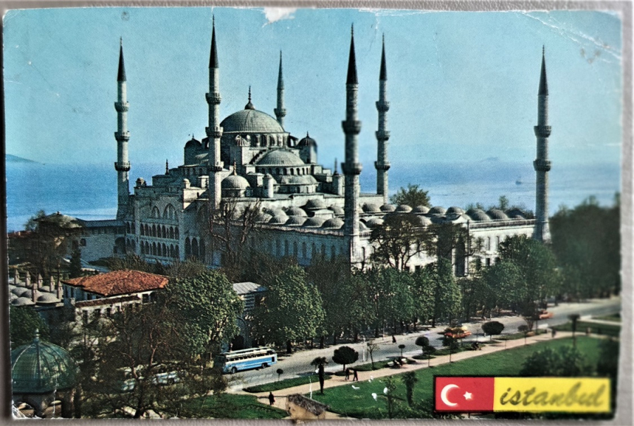 İSTANBUL SULTAN AHMET CAMİİ KARTPOSTAL ARKASI BOŞ