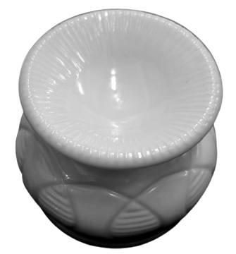 TAŞ CAM OPALİN AYAKLI BEYAZ SUNUM  ŞEKERLİK