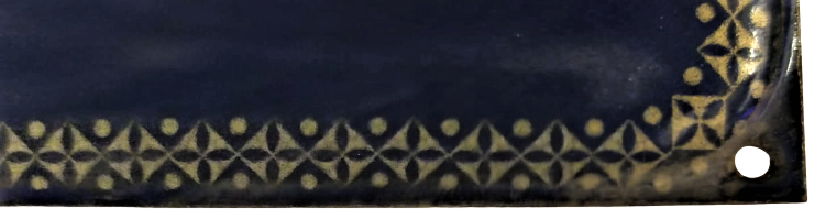 ANADOLU 88 NUMARA SOKAK KAPI NUMARASI LACİVERT EMAYE KENARLAR ALTIN YALDIZ DESENLİ BEYAZ YAZILI NUMARA