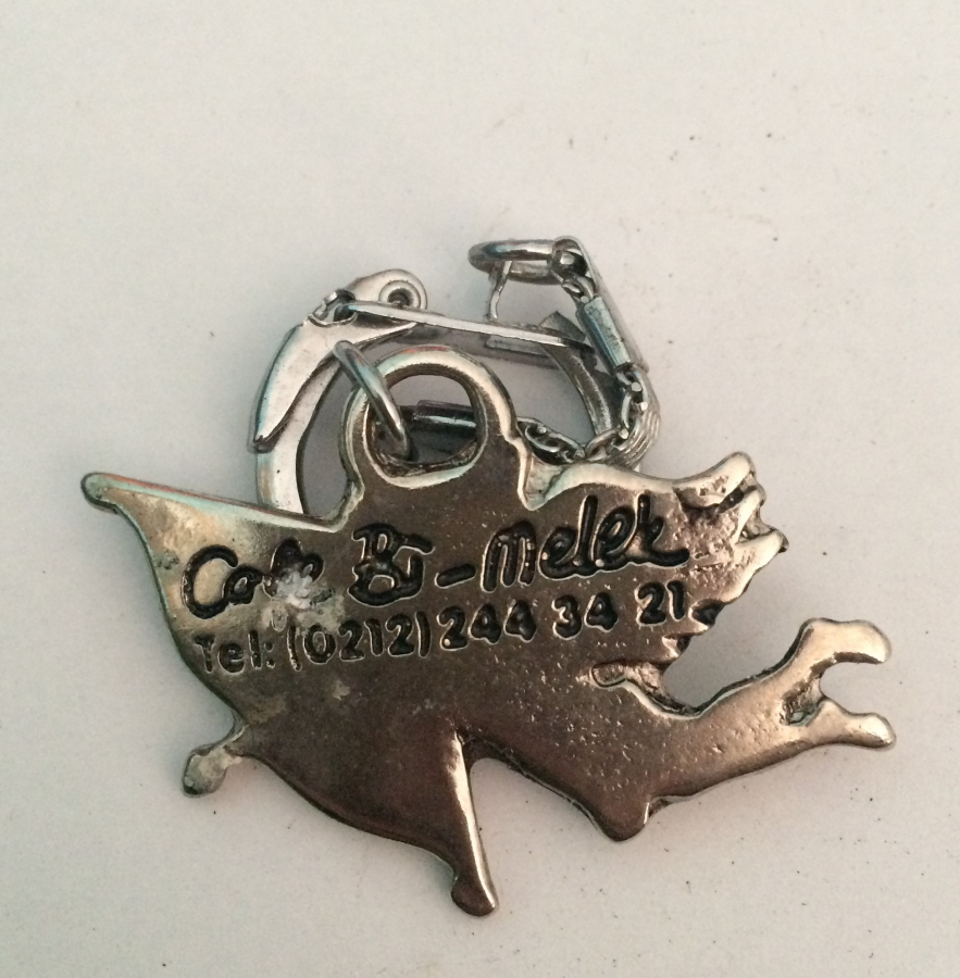 EROS AŞK TANRISI TEMALI  METAL ANAHTARLIK CAFE Bİ MELEK REKLAMLI