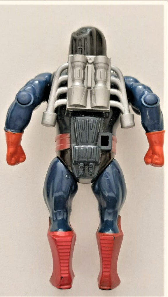 1980 HE MAN GÖUSUNDE MEKANIK MOTOR SIRTINDA UCUŞ TÜPÜ OLAN ADAM EVRENİN USTALARI Hİ MEN