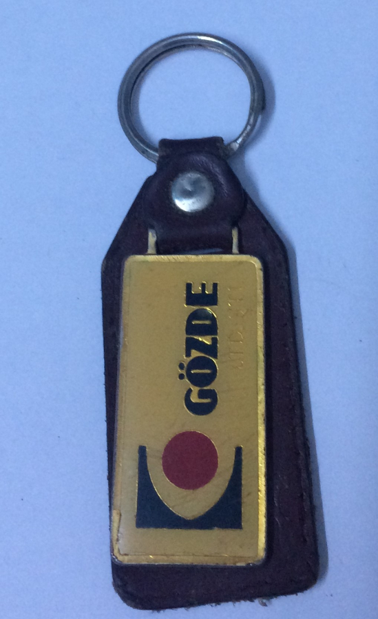 GÖZDE TEMALI DERİ GÖRÜNÜMLÜ ANAHTARLIK