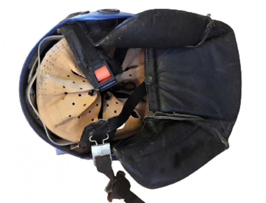 1970 Lİ YILLAR TOPLUM POLİSİ ÖN ŞEFFAF SİPERLİKLİ ARMALI POLİS MİGFERİ