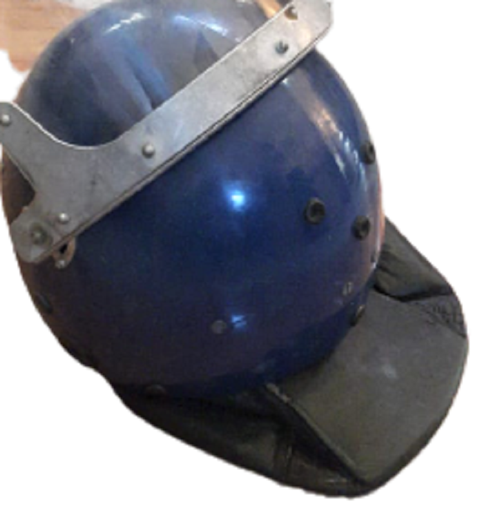 1970 Lİ YILLAR TOPLUM POLİSİ ÖN ŞEFFAF SİPERLİKLİ ARMALI POLİS MİGFERİ