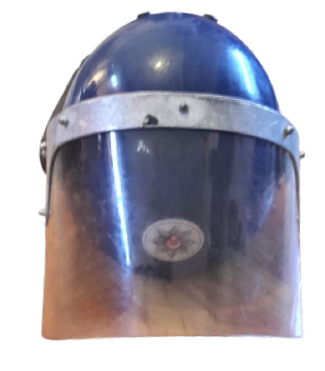 1970 Lİ YILLAR TOPLUM POLİSİ ÖN ŞEFFAF SİPERLİKLİ ARMALI POLİS MİGFERİ