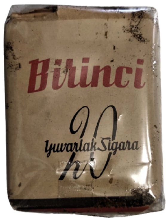1950 YILIN İMALATI KOLEKSİYONLUK TEKEL YERLİ ÜRETİM BİRİNCİ 20 YUVARLAK SİGARA  ACILMAMIŞ  DOLU PAKET 