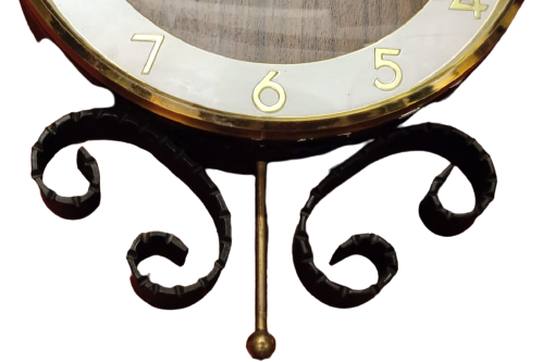 FERFORJE MÜZİK TEMALI METAL KASA ALMAN PİLLİ MAKİNE DUVAR SAATİ