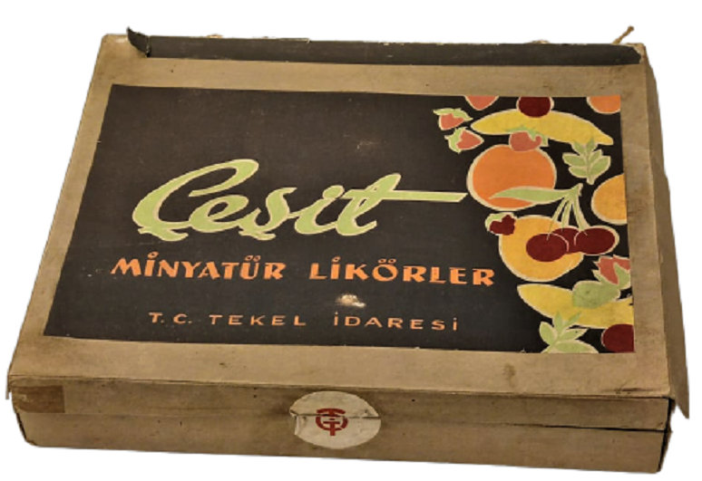 1948 İNHİSARLAR 10 CEŞİT MİNYATÜR  LİKÖRLER T.C TEKEL İDARESİ ORJİNAL KUTUSUNDA 