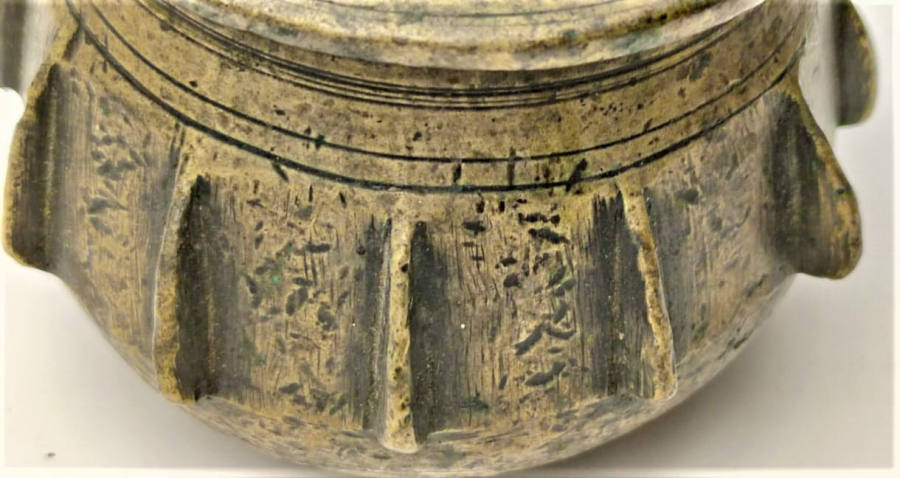 OSMANLI DÖNEMİ ORJİNAL SELÇUKLU MODEL BRONZ DİLİMLİ HAVAN