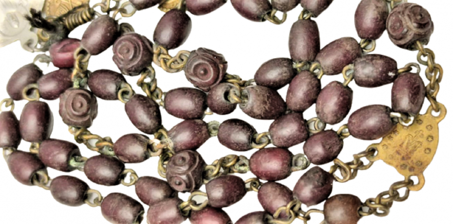 PAPAZ TESBİHİ ÜZERİNDE 1 ADET ADAK UCUNDA İSA VE HAVARELERİ İSTAVROZ