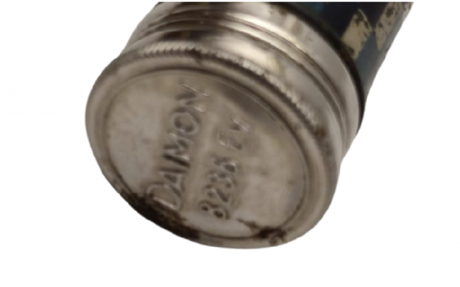 1950 DAIMON 8236 ÖNÜ KALIN MERCEKLİ RENKLİ BOYALI METAL  PİLLİ CEP FENERİ