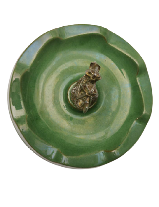 EKEBY SOGUK DAMGALI YEŞİL PORSELAN RENKLİ ORTASI PİRİNC KORSAN GEMİ PİPO KÜLLÜK