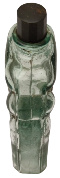 HAYAT BEŞÇİÇEK KOLONYA YEŞİL CAM BAKALİT KAPAKLI YERLİ ETİKETLİ PARFÜM ŞİŞESİ