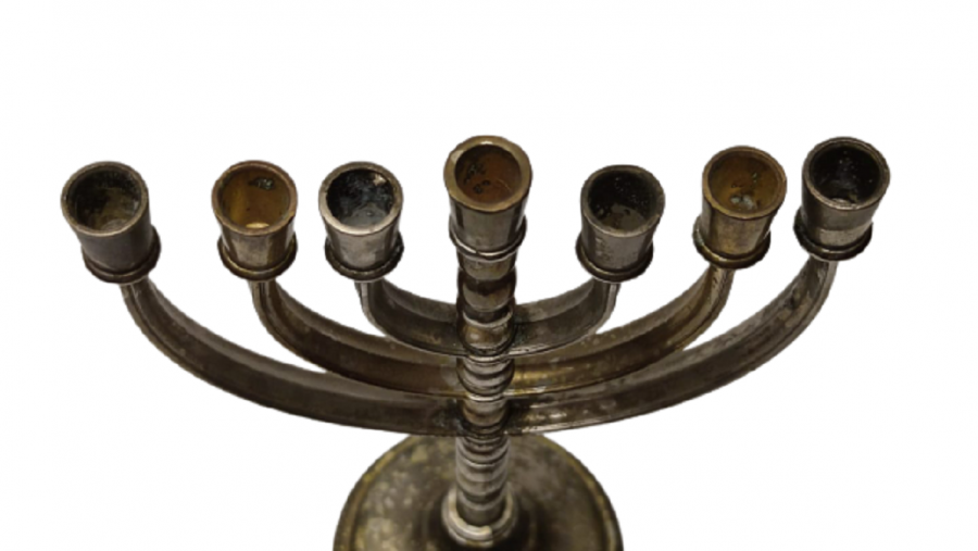 JARUSALEM OYNAR HAREKETLİ BRONZ ADAK MUMLUK 7 KOLLU ŞAMDAN 