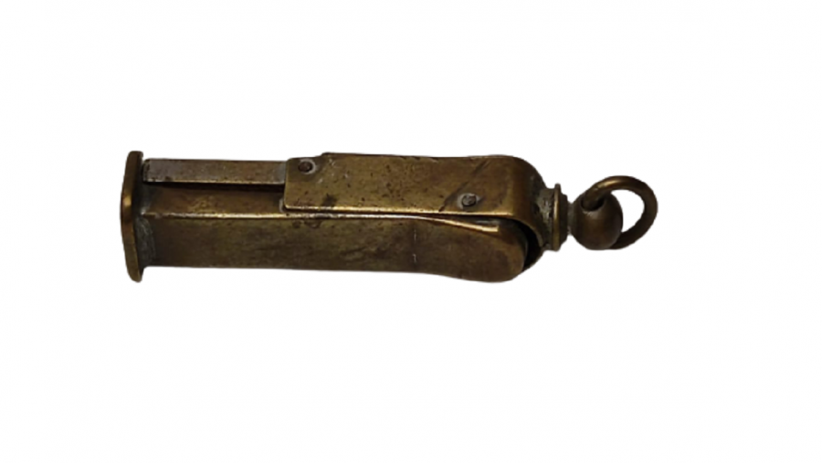 OSMANLI EL YAPIMI LEHİM İŞ PİRİNC KATLANIR CEPDE TAŞINAN ŞAHIS MÜHÜRÜ