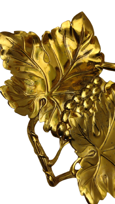 ALTIN KAPLAMA YAPRAK FORMUNDA  SUNUMLUK İKRAMLIK İKİ KATLI