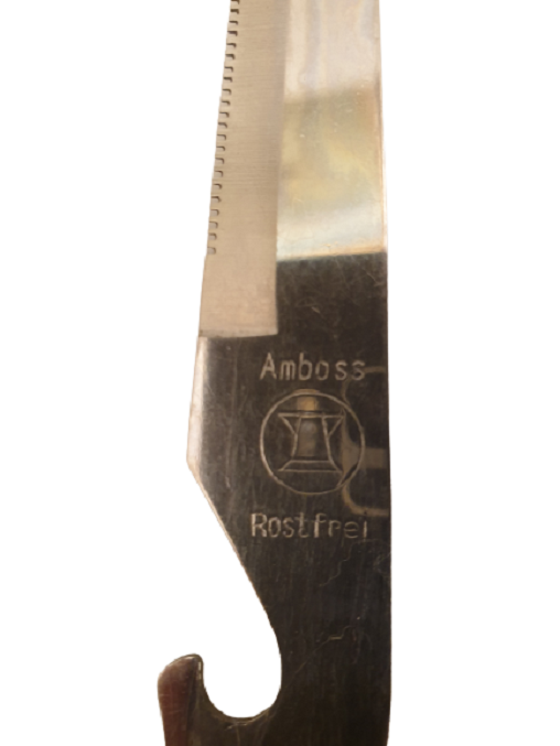 AMBOSS ROSTFREİ KIRMIZI KATALİN SAPLI ŞEF PEYNİR KESİM VE TADIM BIÇAĞI 