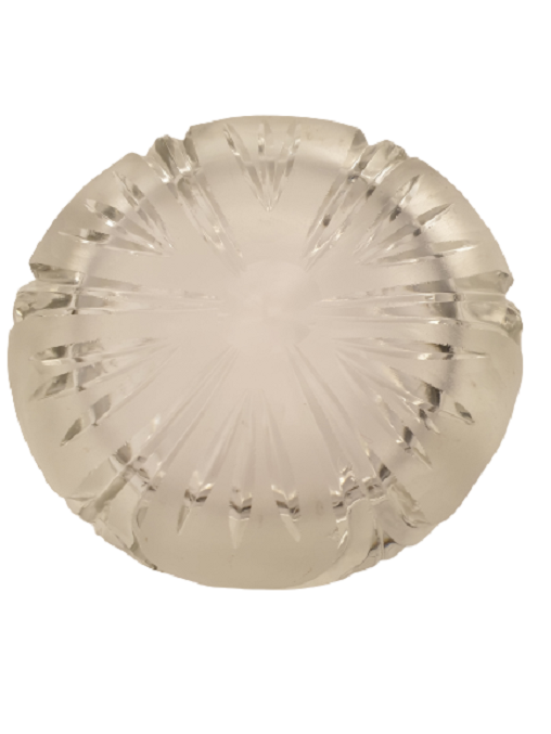 BEYAZ CAM KESME KRİSTAL MASA ÜZERİ ÜZERİ DESENLİ KÜLLÜK