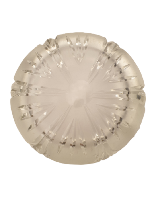 BEYAZ CAM KESME KRİSTAL MASA ÜZERİ ÜZERİ DESENLİ KÜLLÜK