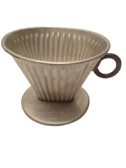 MELİTTA TİRYAKI KAHVE  FİLTRE APARATI ŞEKLİNDE ALİMÜNYÜM KULPLU  FİNCAN 