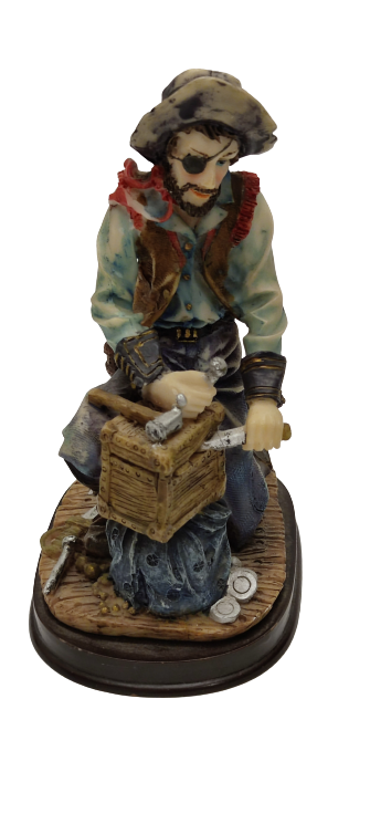  KAPİTEMONTE İTALYAN KORSAN BİBLO EL YAPIM VE BOYAMA GANİMET SANDIGINI ACARKEN