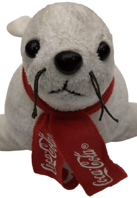 COCACOLA REKLAMLI PELUŞ KIRMIZI ATKILI BEYAZ  FOK BALIĞI 1 ADET OYUNCAK 