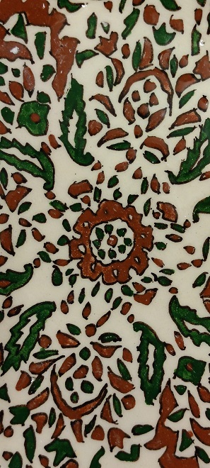 GÜVEN ÇİNİ KÜTAHYA ÇİNİ PORSELEN EL BOYAMA OSMANLI KARANFİL DESENLİ DUVAR TABAĞI