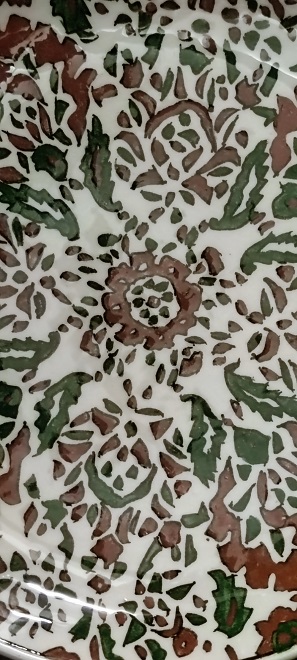 GÜVEN ÇİNİ KÜTAHYA ÇİNİ PORSELEN EL BOYAMA OSMANLI KARANFİL DESENLİ DUVAR TABAĞI