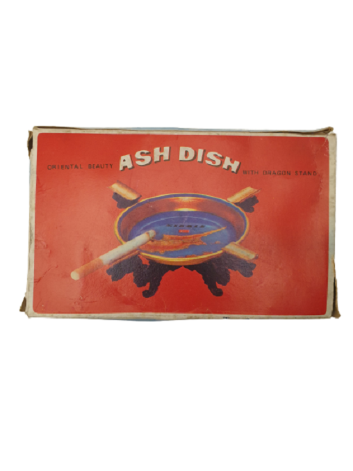 ORIENTAL BEAUTY ASH DISH WITH DRAGON STAND KIBRIS DESENLİ AYAKLI TENEKE KÜLLÜK