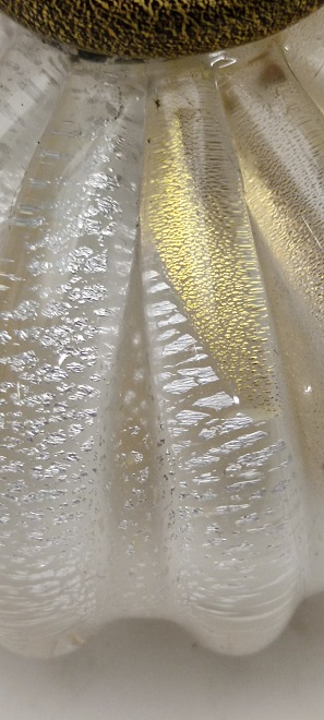 FRANSIZ PARFÜM ŞİŞESİ SEDEFLİ DİLİMLİ CAM VE CAM KAPAKLİ