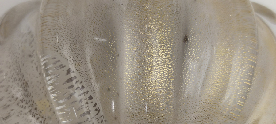 FRANSIZ PARFÜM ŞİŞESİ SEDEFLİ DİLİMLİ CAM VE CAM KAPAKLİ