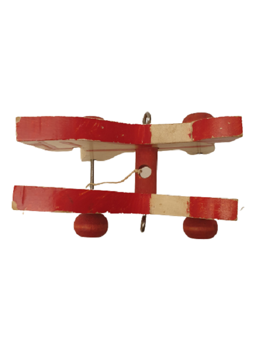 TEKERLEKLİ İPLE CEKİLEN EL YAPIM EL BOYAMA AHŞAP OYUNCAK AT