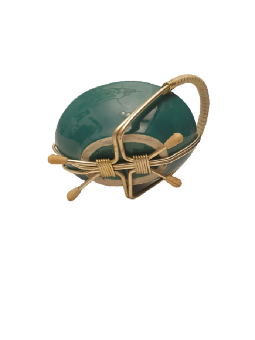 1960 SERAMİK AYAKLI VE TUTMA KULPLU SANATÇI İŞİ İKRAMLIK