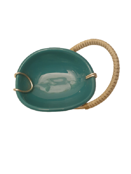 1960 SERAMİK AYAKLI VE TUTMA KULPLU SANATÇI İŞİ İKRAMLIK