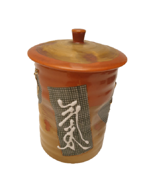 UZAK DOGU EL SANATLARI JAPON EL YAPIMI ÜZERİ KABARTMA DESENLİ DAMGALI PORSELEN KAPAKLI PAMUKLUK