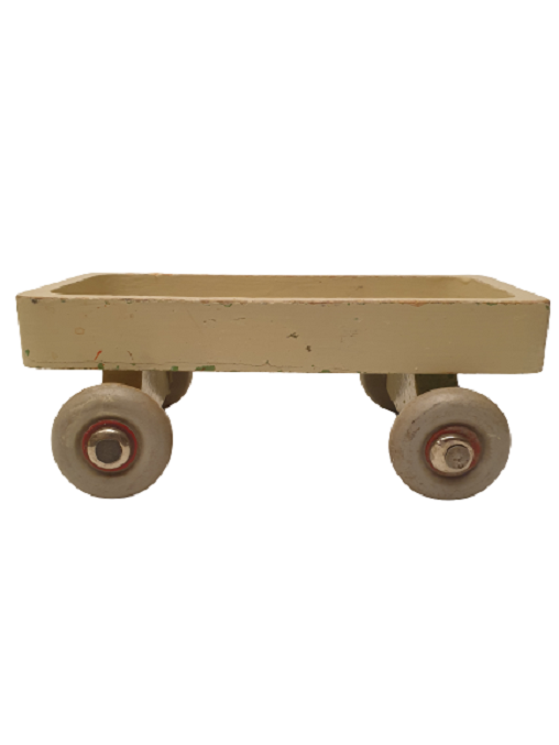 TEKERLEKLİ OYUNCAK EL YAPIM TAHTA İPLE CEKİLEN OYUNCAK ARABA