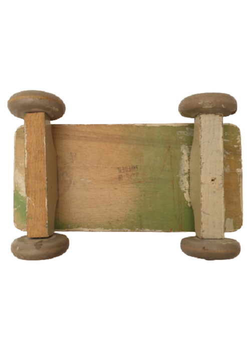 TEKERLEKLİ OYUNCAK EL YAPIM TAHTA İPLE CEKİLEN OYUNCAK ARABA