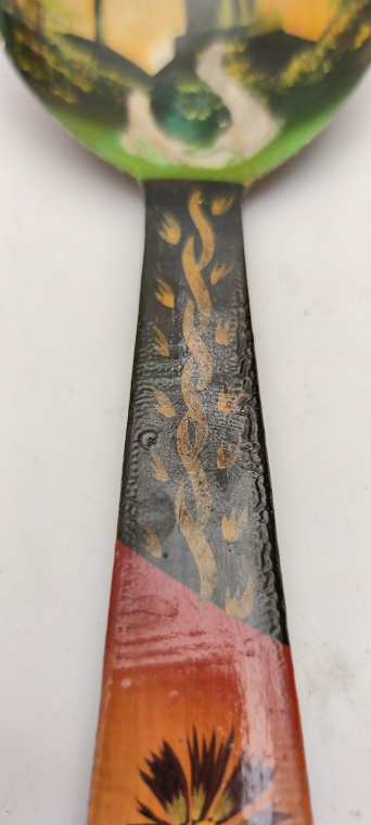 EL YAPIMI VE EL KÖK BOYAMA KONYA ÜZERİ YAZILI TAHTA KAŞIK