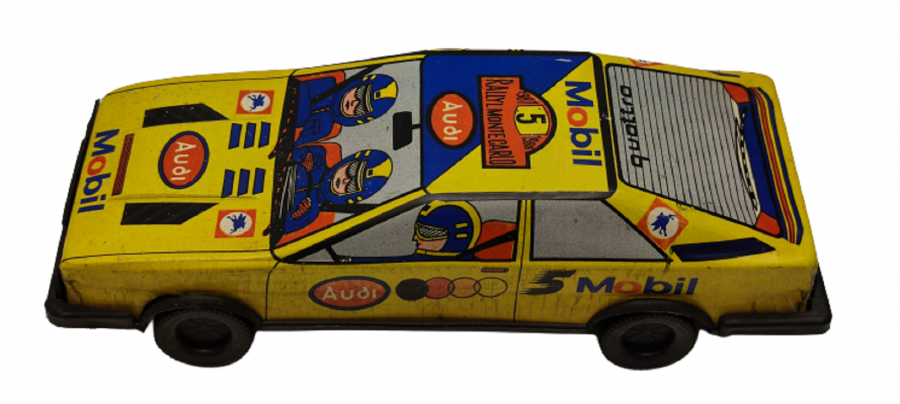 YERLİ TÜRK MALI GÜREL OYUNCAK YARIŞ ARABASI MOBİL 5 AUDI QUATTRO SARI OTO BÜYÜK BOY