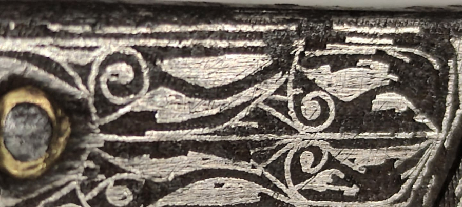 OSMANLI EL YAPIM SICAK DÖVME DEMİR ÜZERİNE GÜMÜŞ KAKMA HAT MAKASI